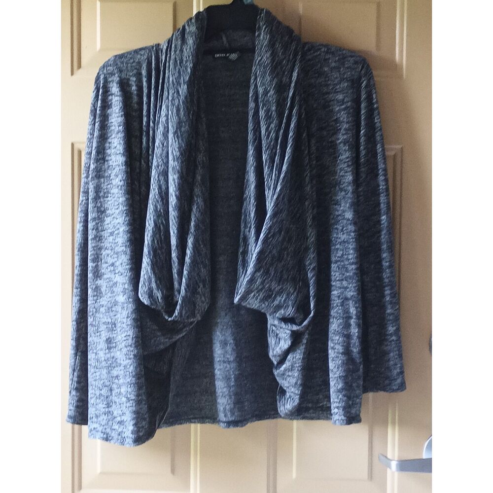 DKNY Jeans Space Dye Convertible Multi-Way Loop Scarf Cardigan Size L - Picture 3 of 7